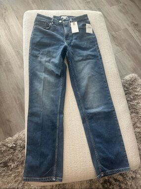Dark Blue Straight Leg Jeans with Tags